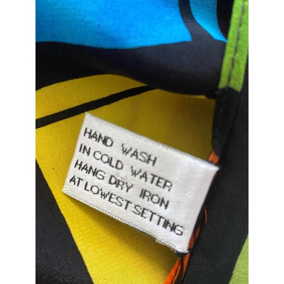 Vintage Travis Ayers Plaid Pattern 100% Silk 12 x 54 Rectangle Scarf Mod Multi - Picture 8 of 16